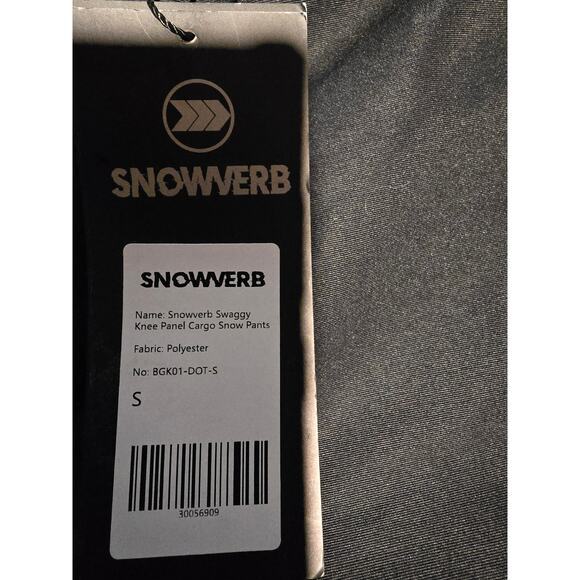 NWT Snowverb Baggy Swaggy Wave Blizzard Reflective Snowboard Pants Size Small - Picture 3 of 9